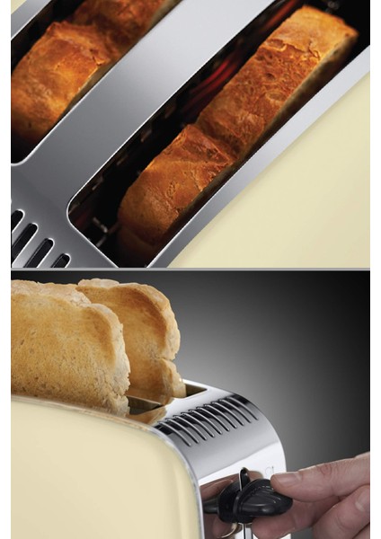 Krem Renkli 2 Dilim Ekmek Kızartma Makinesi, Pratik ve Şık Tasarım indirimleri