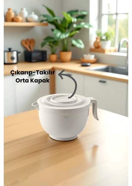 Kapaklı, Süzgeçli Büyük Boy Yuvarlak Kase Seti, Mutfak Ihtiyaçlarınız Için Ideal modelleri