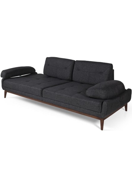 Elsan Üçlü Koltuk Keten Antrasit fırsatları