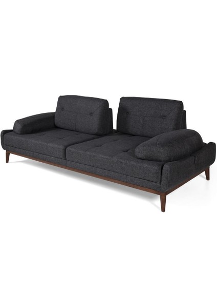 Elsan Üçlü Koltuk Keten Antrasit