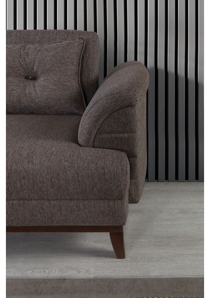 Didar Üçlü Yataklı Kanepe Keten Kahve modelleri