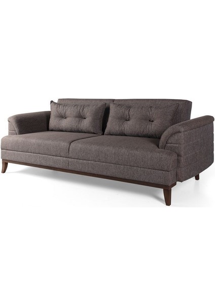 Didar Üçlü Yataklı Kanepe Keten Kahve indirimleri