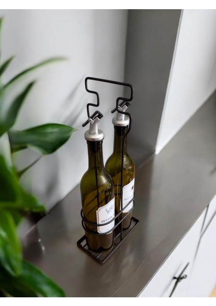 Ikili Cam Yağdanlık Seti, Paslanmaz Stand ve Altlık, Şık ve Kullanışlı fırsatları