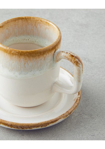 Krem Bej Seramik 4’lü 2 Kişilik Kahve Fincan Takımı, 150 Ml, Şık ve Zarif Tasarım fırsatları