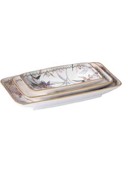 Şık 3 Parça Kayık Tabak Seti, Zarif ve Hafif Tasarım, HCA-06413 fiyatları