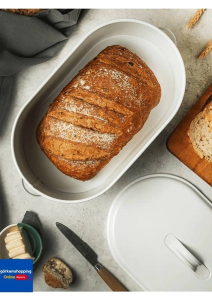 Beyaz Italyan Tarzı Metal Ekmeklik, Şık ve Kullanışlı Mutfak Aksesuarı fiyatları