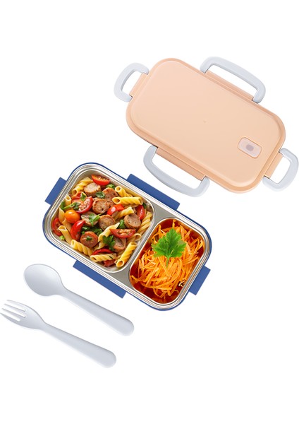 Lacivert Çift Katlı Paslanmaz Çelik Beslenme Kabı 850 ml indirimleri