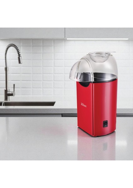 Kırmızı Patlamış Mısır Makinesi 1200W Yağsız ve Sağlıklı Pişirme fiyatları