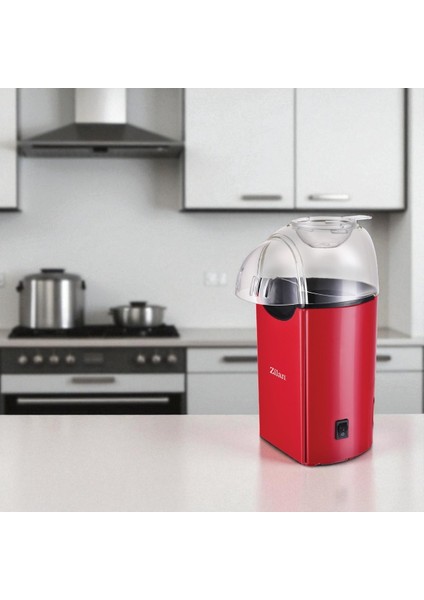 Kırmızı Patlamış Mısır Makinesi 1200W Yağsız ve Sağlıklı Pişirme fırsatları