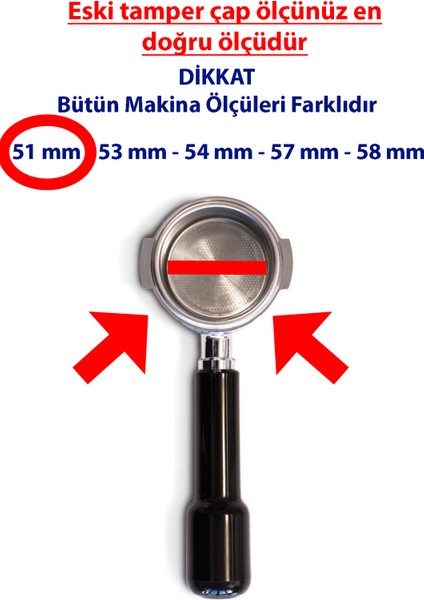 Paslanmaz Inox Ahşap Saplı 51 mm Kahve Espresso Tamper Barista Ekipmanı fiyatları