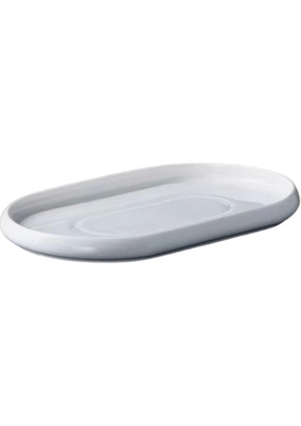 Bej Porselen Oval Tabak 27X16X2CM, Şık ve Hafif Mutfak Gereci