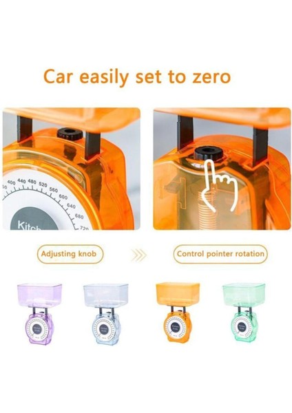 Seffaf 1 kg Hassas Mekanik Mutfak Tartısı, Gıda ve Litre Ölçer Terazi