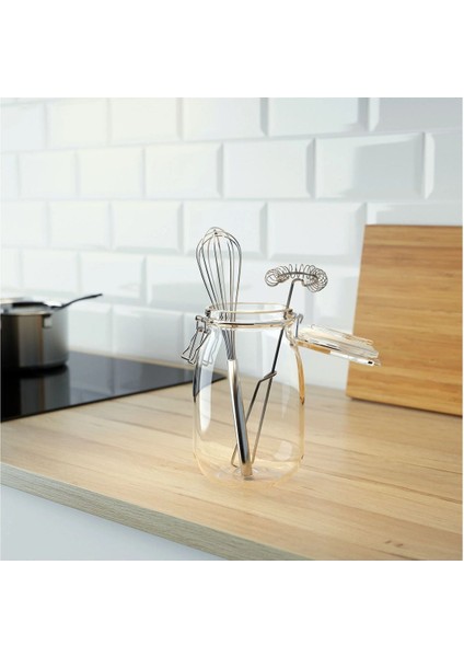 Kapaqlı 1,8 Lt Kahverengi Cam Kavanoz, Şık ve Kullanışlı Mutfak Gereçleri