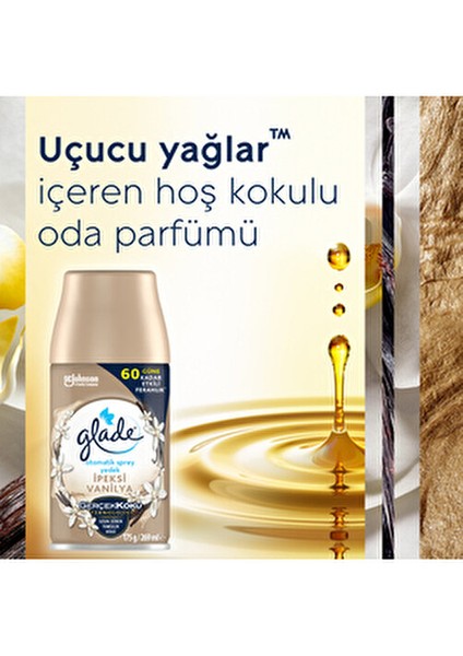 Otomatik Sprey Yedek İpeksi Vanilya Ferahlatıcı Koku 269 ml 60 Gün Etkili