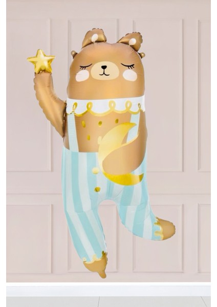 Tulumlu Ayı Folyo Balon Teddy Balon