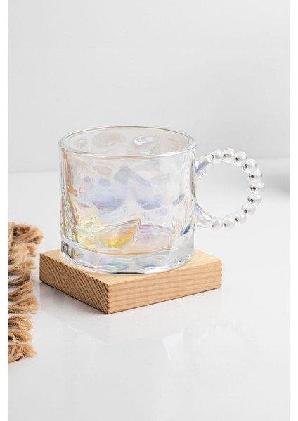 Şık Sedef Boncuklu Cam Kupa Çift Seti, Beyaz, Zarif ve Kullanışlı Tasarım fırsatları