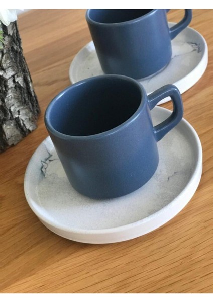 Mavi 4'lü Yüksekliği Ayarlanabilir Fincan Takımı Seti modelleri