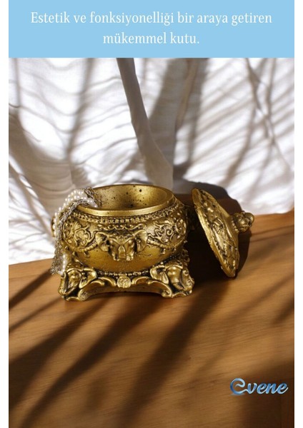 Şık Takı ve Makyaj Düzenleyici, Altın Eskitme Renk, Pratik ve Estetik Tasarım fırsatları