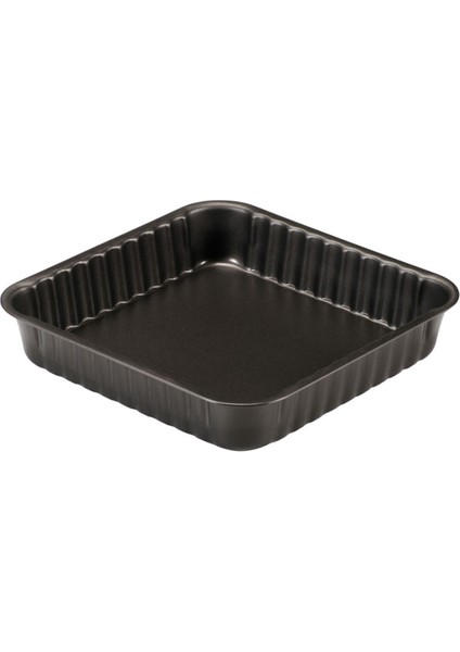 Kare Kek Kalıbı 24CM, Siyah, Dayanıklı ve Şık Tasarım