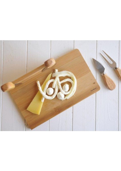 Kahverengi 5 Parça Peynir Servis Seti, Şık ve Kullanışlı Mutfak Gereci. fırsatları