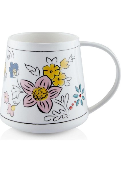 Beyaz Seramik Kupa 340 Cc, Şık ve Kullanışlı Içecek Kabı