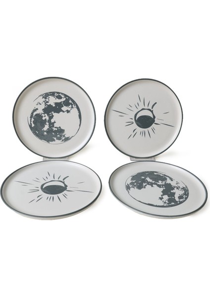 Çok Renkli 22 cm Nordic Pasta Tabağı 4'lü Set, Şık ve Dayanıklı</system fırsatları