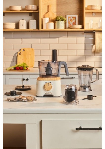 Çok Fonksiyonlu Güçlü Mutfak Robotu, Kahverengi, 2000 W