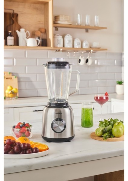 1.5 Lt Cam Hazneli Pratik Smoothie Blender, Sağlıklı Içecekler Için Uygun
