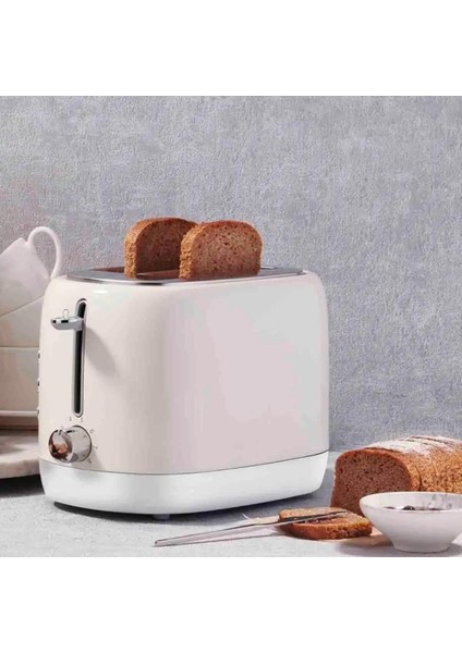 Bej Renkli Retro Ekmek Kızartma Makinesi - Pratik ve Şık Tasarım fiyatları