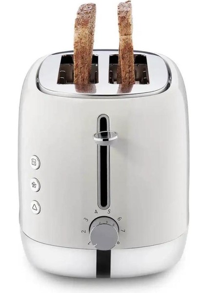 Bej Renkli Retro Ekmek Kızartma Makinesi - Pratik ve Şık Tasarım indirimleri