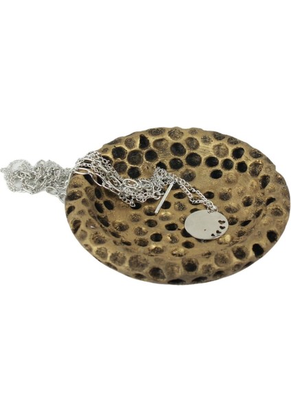 Altın Eskitme Dekoratif Kase Yüzük ve Kolye Saklama Tabağı Takı Organizer