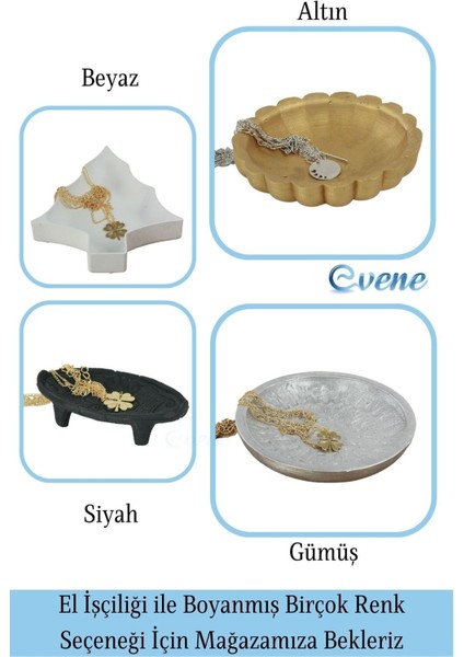 Altın Eskitme Dekoratif Kase Yüzük ve Kolye Saklama Tabağı Takı Organizer indirimleri