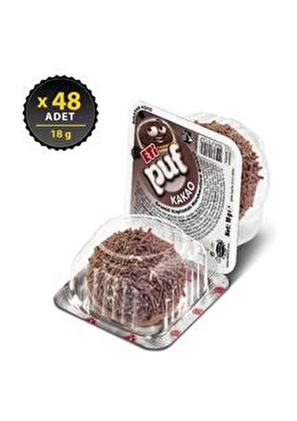 PUF Kakaolu Granüllü Kaplamalı Marshmallow Bisküvi 18 gr x 48 Adet Lezzetli Atıştırmalık modelleri