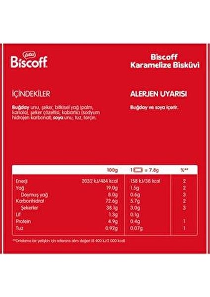 Biscoff Çıtır Kurabiye 250 gr x 3 Adet