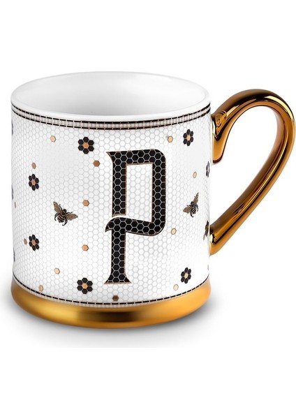 P Harfli 330 ml Siyah Kupa, Şık ve Kullanışlı Tasarım ile Günlük Kullanım Için Ideal fiyatları