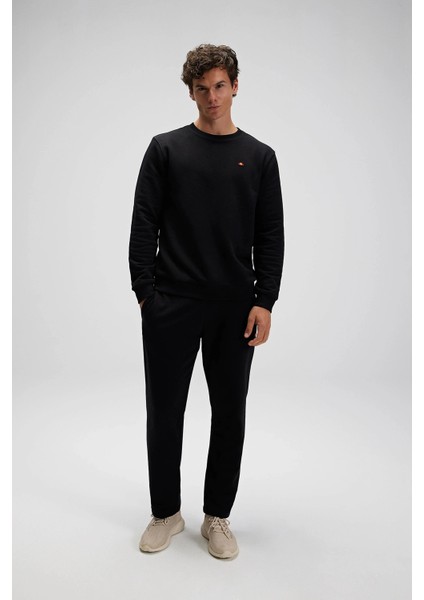 Pamuklu Regular Fit Bisiklet Yaka Logolu Sweat Erkek Sweat EM579 fırsatları