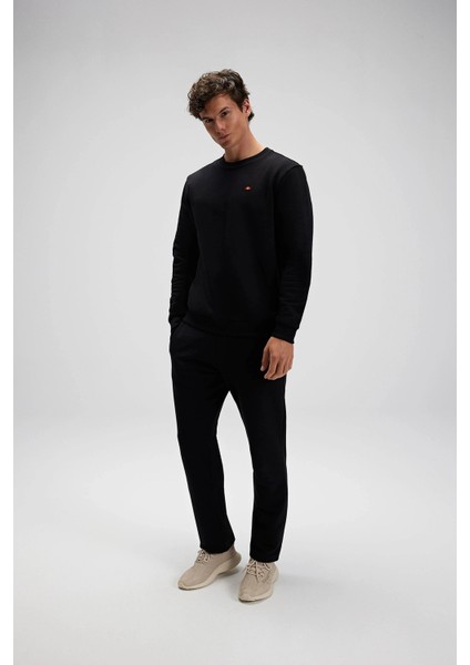 Pamuklu Regular Fit Bisiklet Yaka Logolu Sweat Erkek Sweat EM579