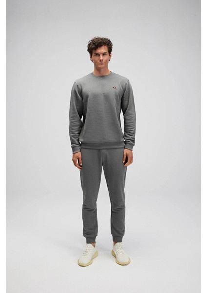 Pamuklu Regular Fit Bisiklet Yaka Logolu Sweat Erkek Sweat EM579 fırsatları