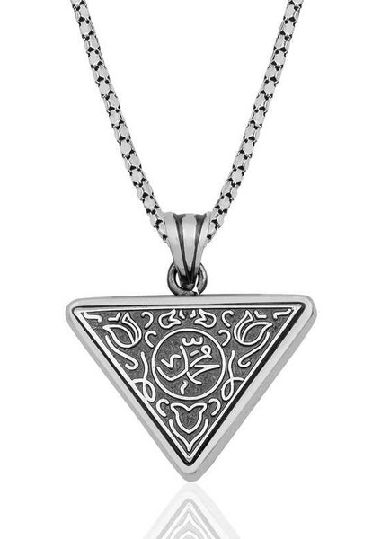 Gümüş Üçgen Muhammed Muskalık Kolye fiyatları