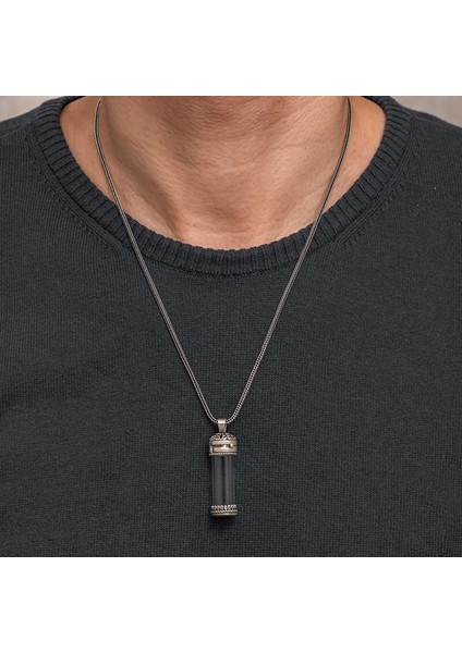 Gümüş Içi Açılabilen Muska Kabı Cevşen Erkek Kolye