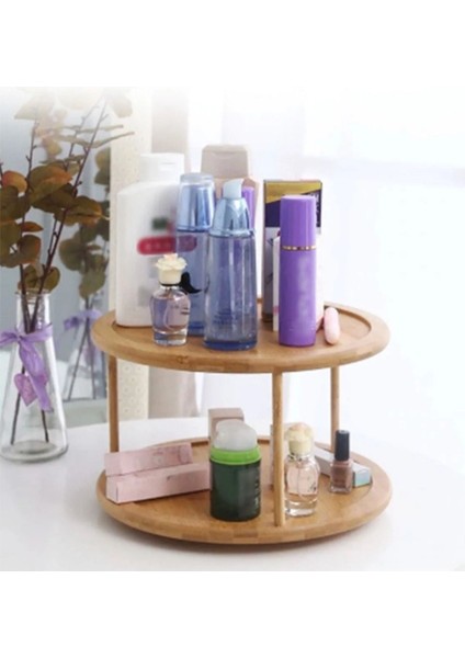 Iki Katlı Bambu Döner Sunum Seti Beyaz, Şık ve Dayanıklı Tasarım fiyatları