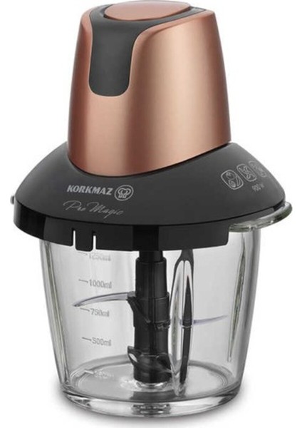 4 Bıçaklı Cam Doğrayıcı Siyah/rosagold, Pratik ve Şık Tasarım