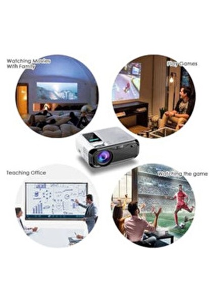 E500S 1080P Kablosuz Projeksiyon LED Işık Kaynağı HDMI USB Bağlantı 1080p Full HD