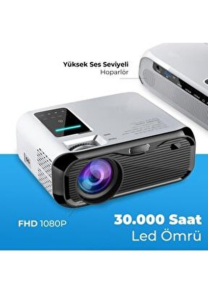 E500S 1080P Kablosuz Projeksiyon LED Işık Kaynağı HDMI USB Bağlantı 1080p Full HD