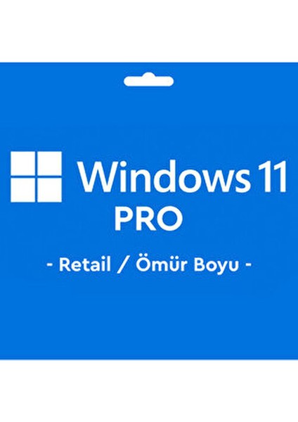 Windows 11 Pro Dijital Lisans Anahtarı Ömür Boyu Kullanım 64 Bit