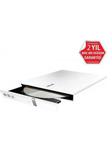 Harici DVD Yazıcı Slim 8X Süratli USB 2.0 Bağlantı Beyaz Renkli Model SDRW-08D2S-U modelleri