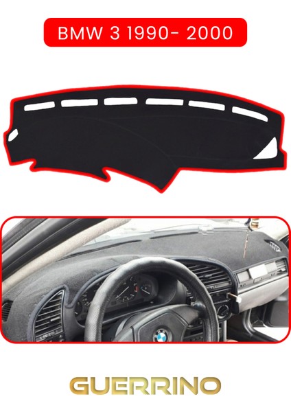 Bmw 3 1990-2000TORPİDO Koruma Halısı Kırmızı Kenar
