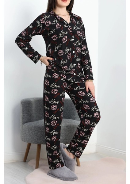 Siyah Love Pijama Takımı indirimleri