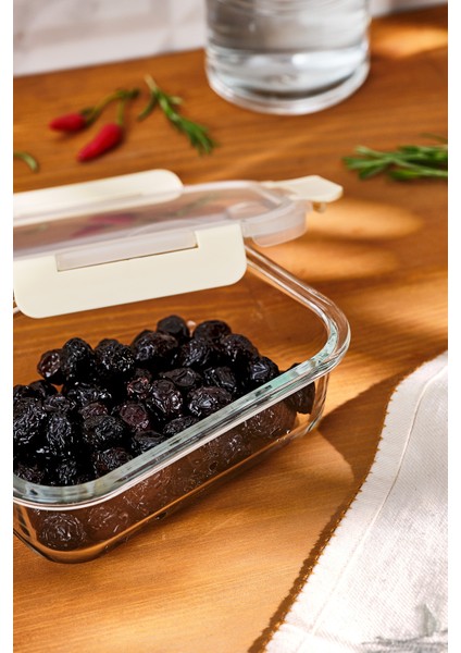 Borosilikat 1050 ml Saklama Kabı, Beyaz, Dayanıklı ve Şık Tasarım fiyatları