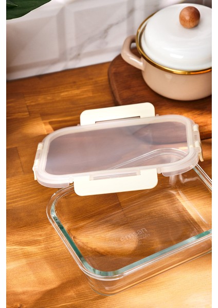 Borosilikat 1050 ml Saklama Kabı, Beyaz, Dayanıklı ve Şık Tasarım modelleri